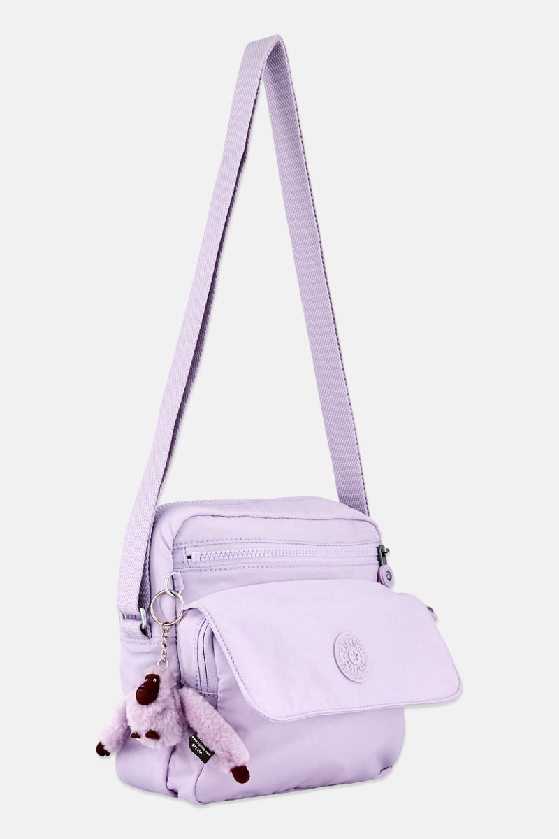 kipling Women Brand Logo Zia Cross Body Bag, Lilac - Image 2